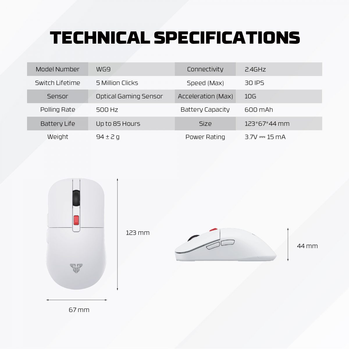 WG9 Kanata Wireless Gaming Mouse - Image 8
