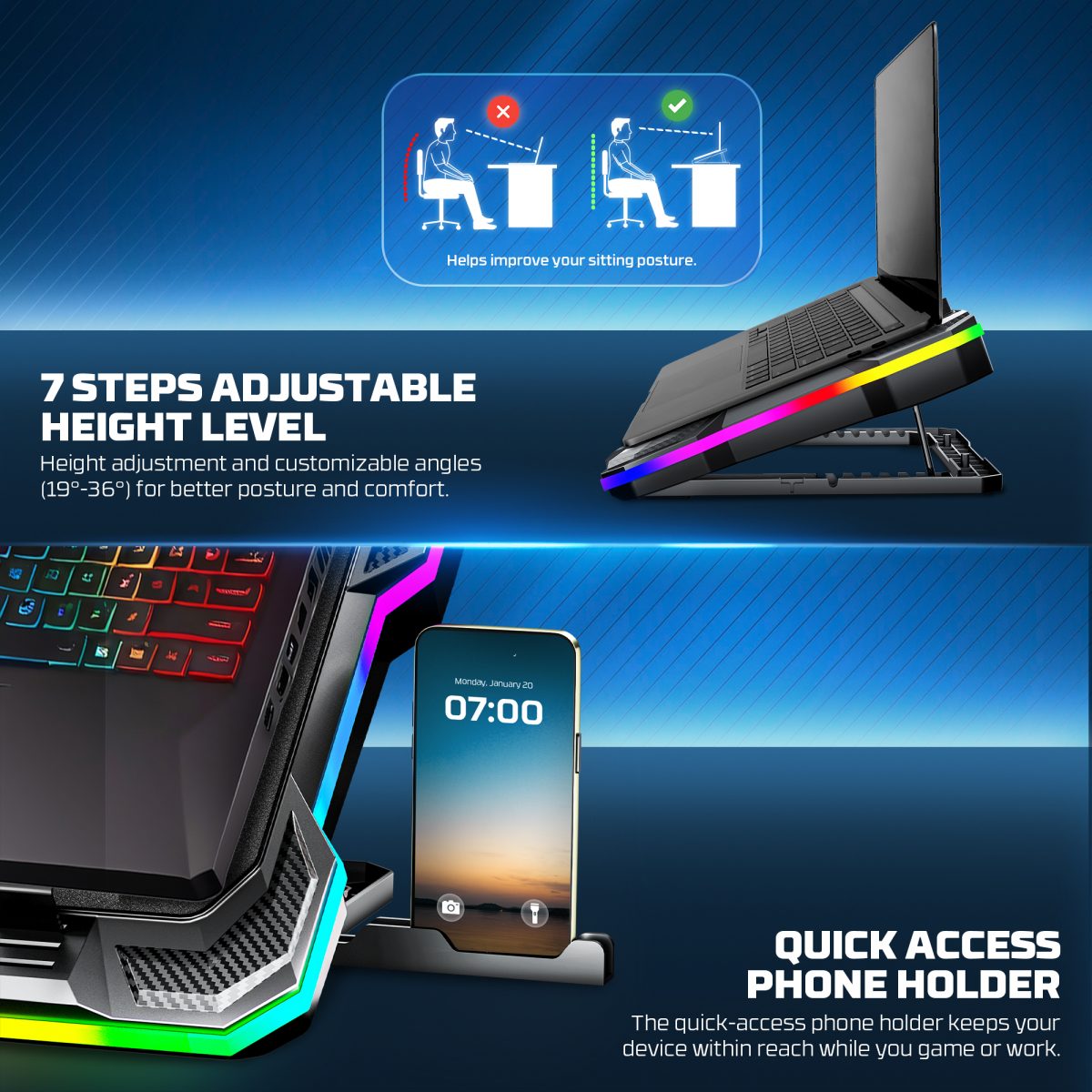 Fantech NC22 Laptop Cooler - Image 8