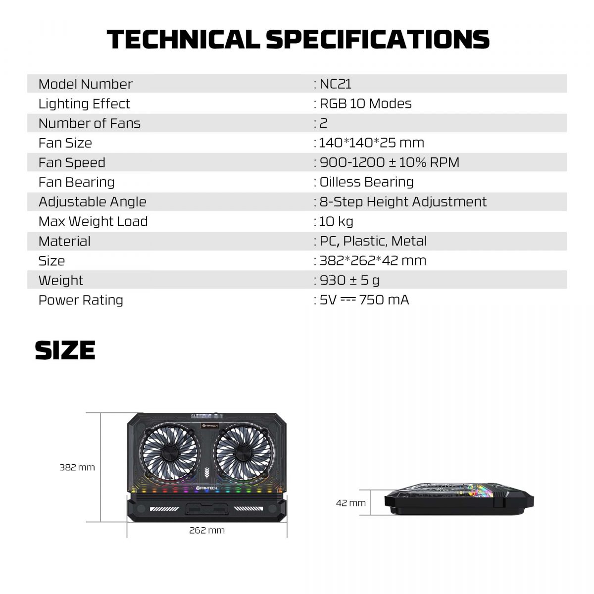 Fantech NC21 Laptop Cooler - Image 7