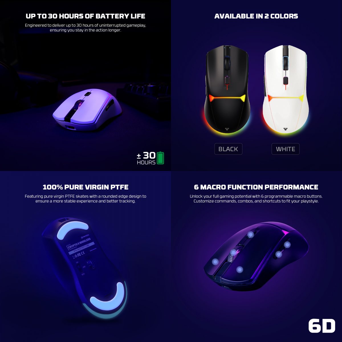 Fantech WG7V2 Crypto II Wireless Gaming Mouse - Image 6