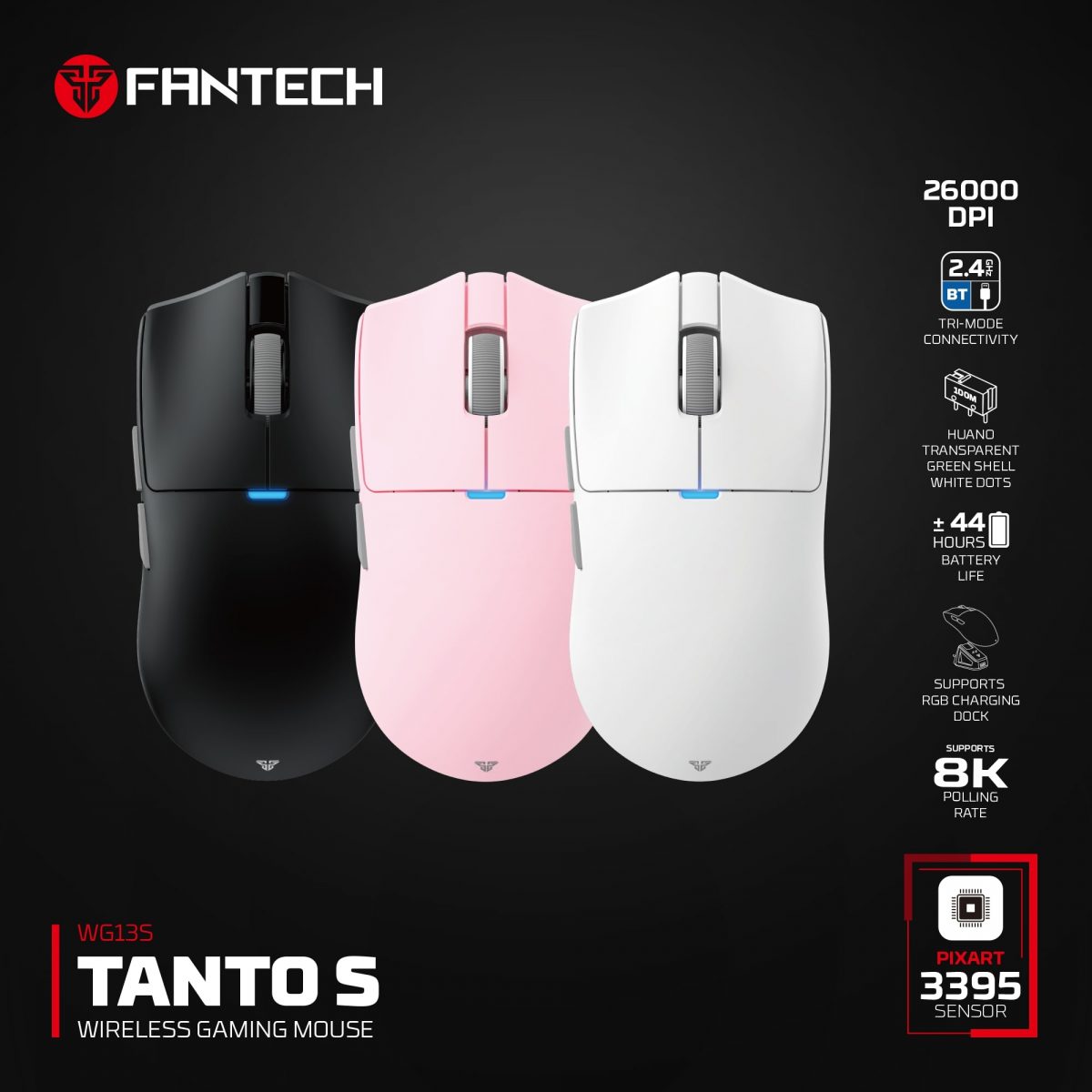 Fantech WG13S Tanto S Wireless Gaming Mouse - Image 1
