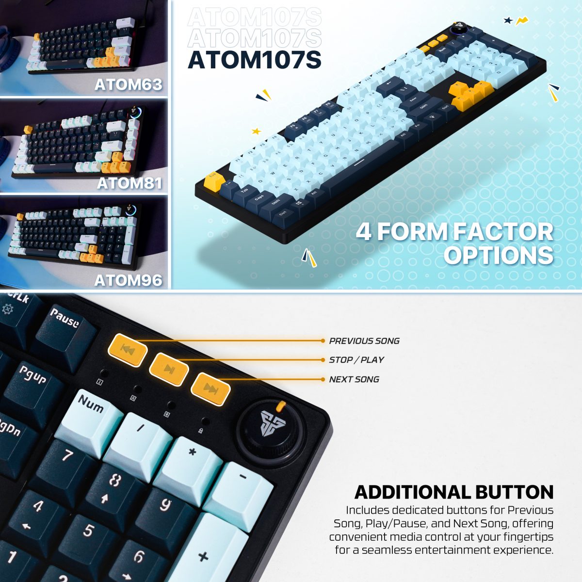 Fantech Atom107S MK893S Mechanical Keyboard - Image 3