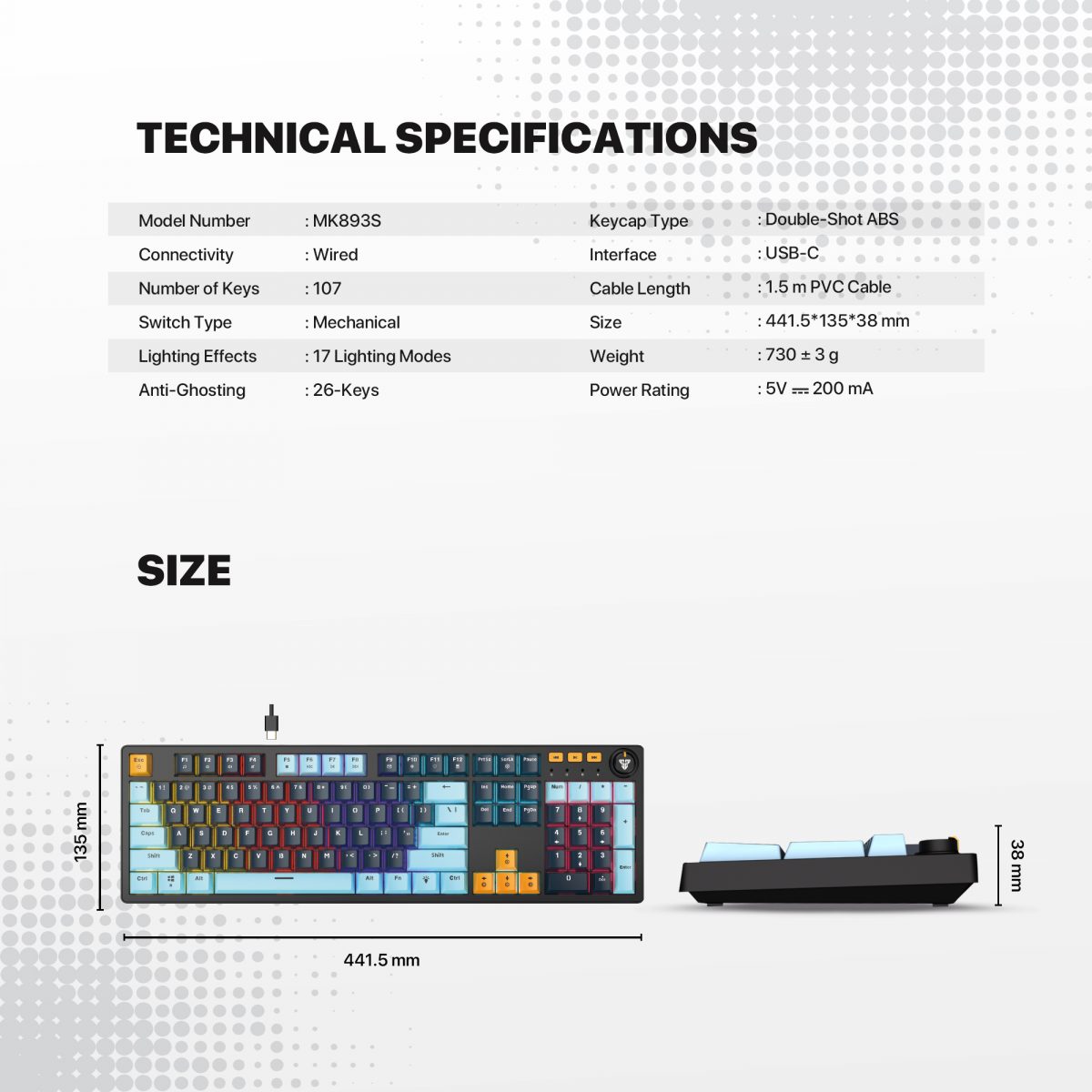 Fantech Atom107S MK893S Mechanical Keyboard - Image 8