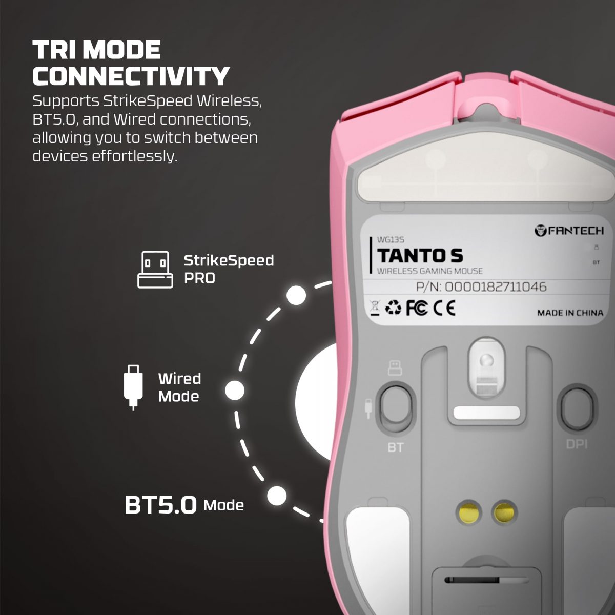 Fantech WG13S Tanto S Wireless Gaming Mouse - Image 7