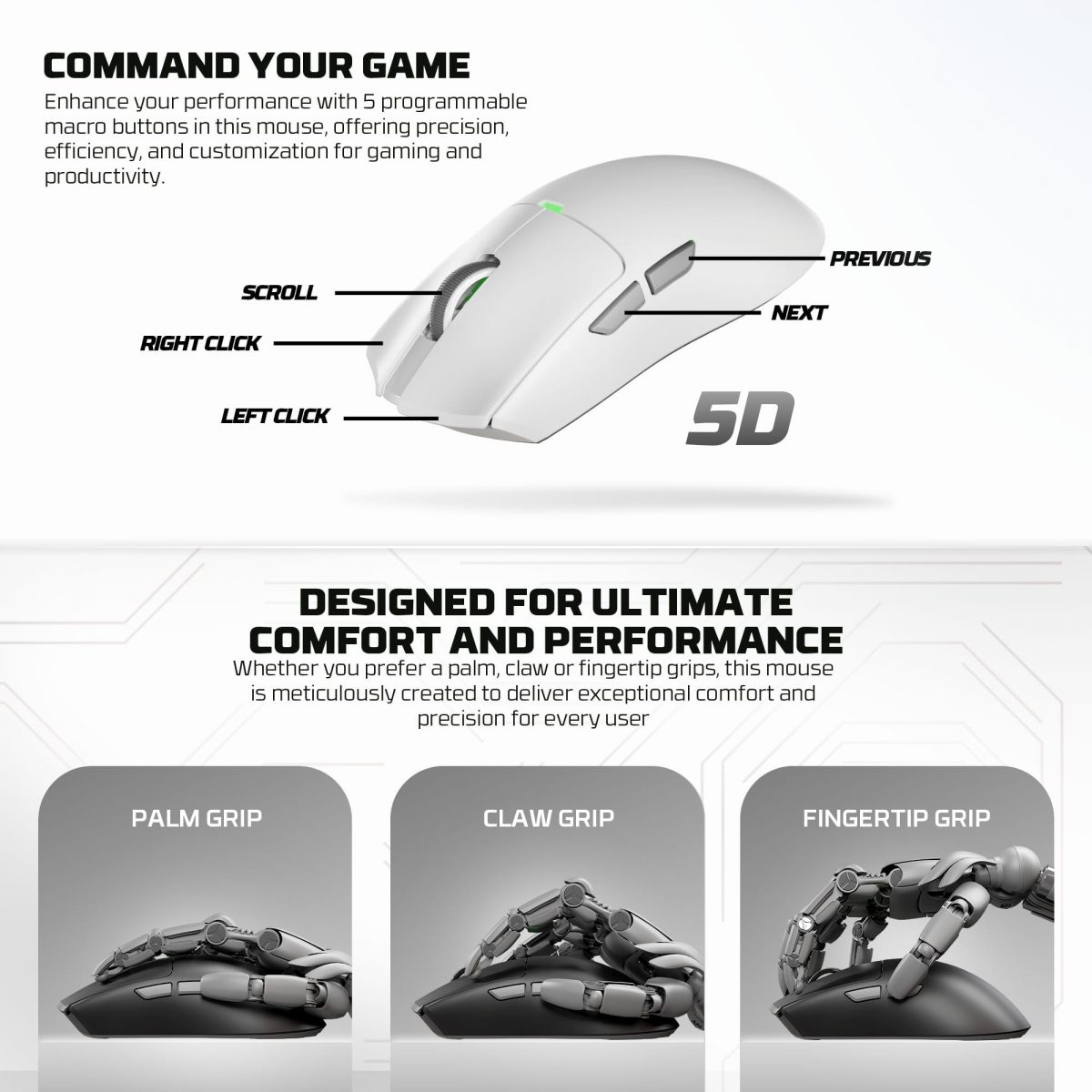 Fantech WG13S Tanto S Wireless Gaming Mouse - Image 4