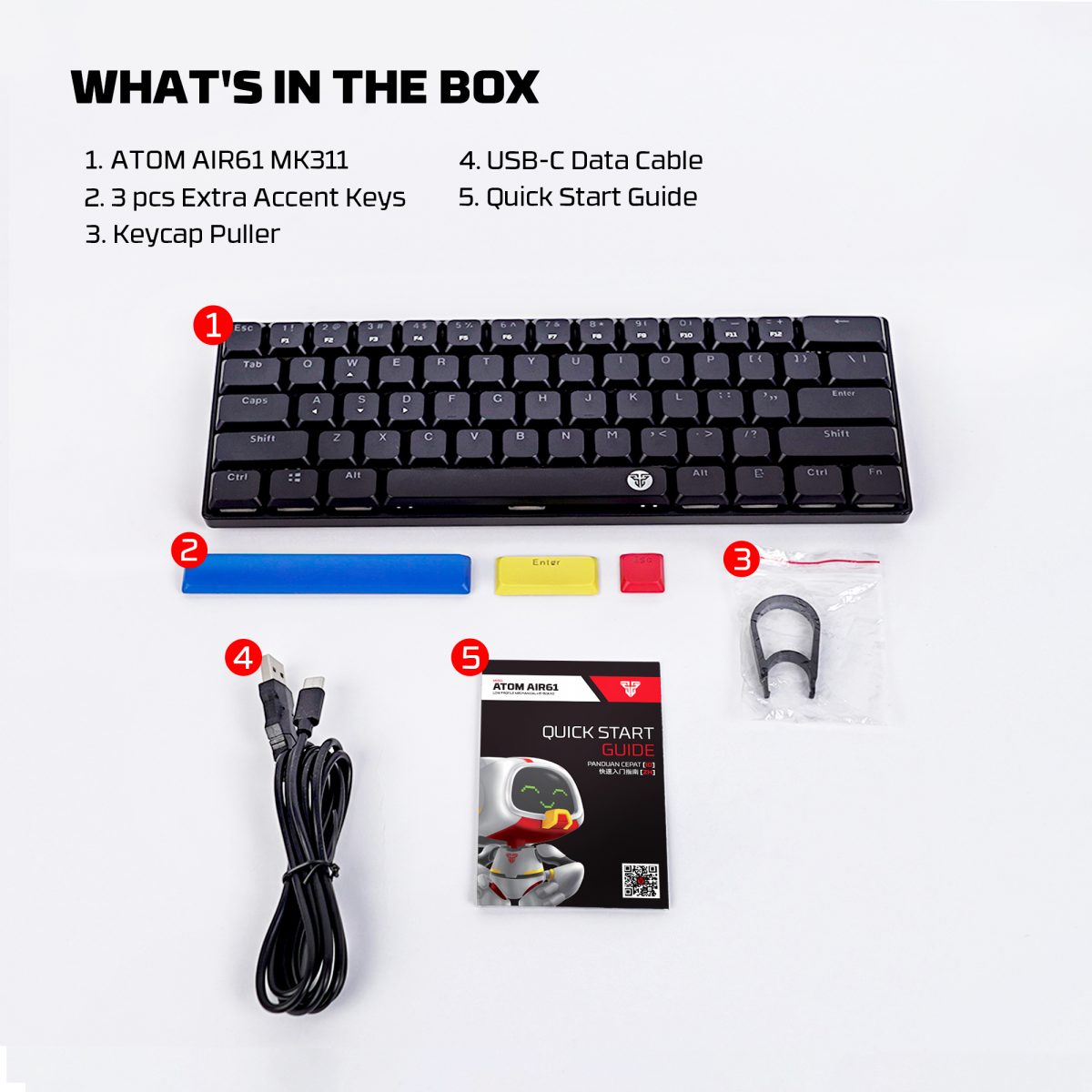 Atom MK311 Air61 Low Profiel Mechanical keyboard - Image 10