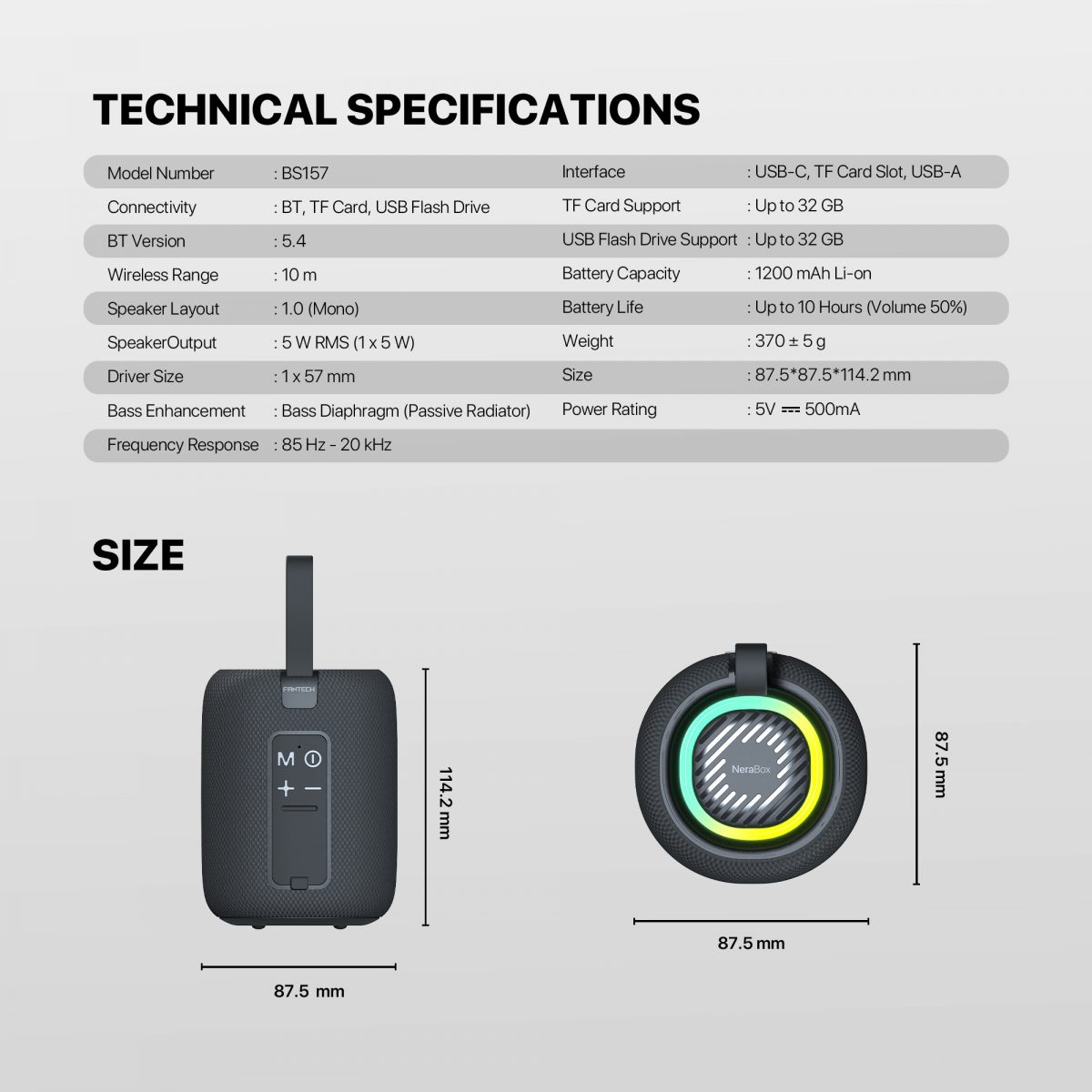 Fantech BS157 Speaker (Nerabox) - Image 11