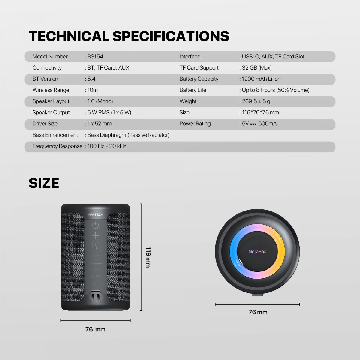 Fantech BS154 NeraBox Speaker - Image 10