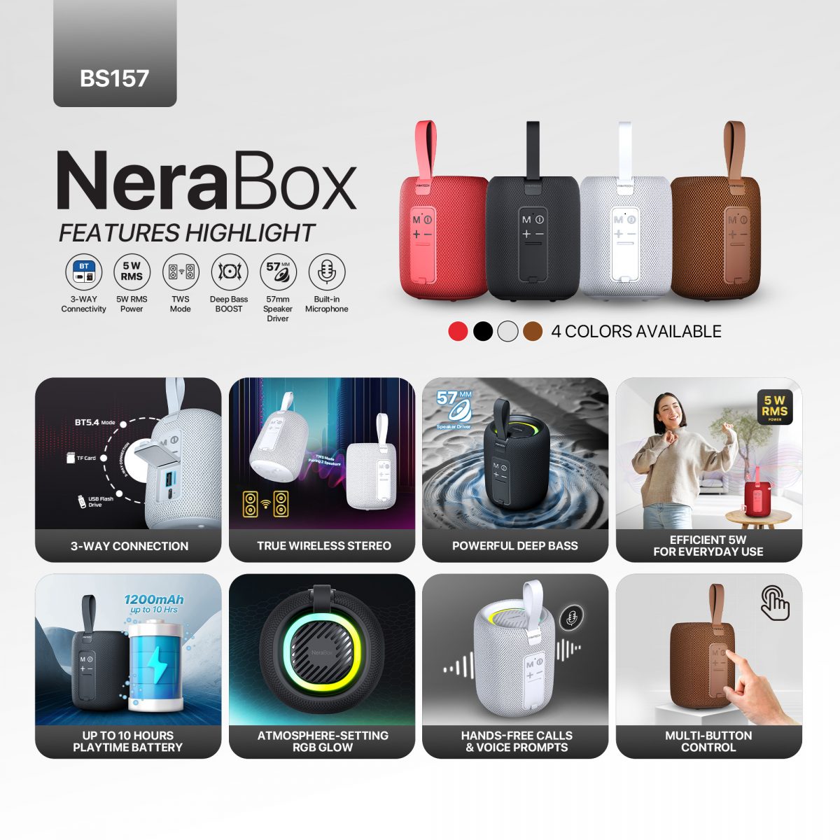 Fantech BS157 Speaker (Nerabox) - Image 7