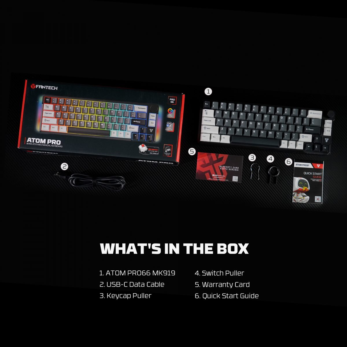 Fantech ATOM PRO66 MK919 Mechanical Gaming Keyboard - Image 11