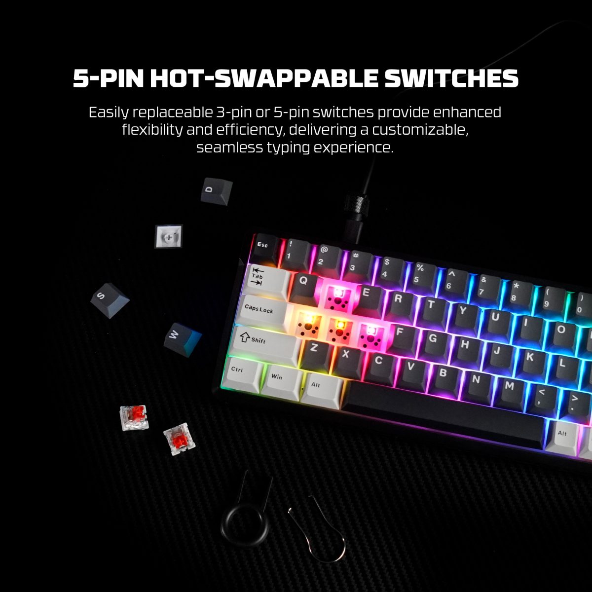 Fantech ATOM PRO66 MK919 Mechanical Gaming Keyboard - Image 6