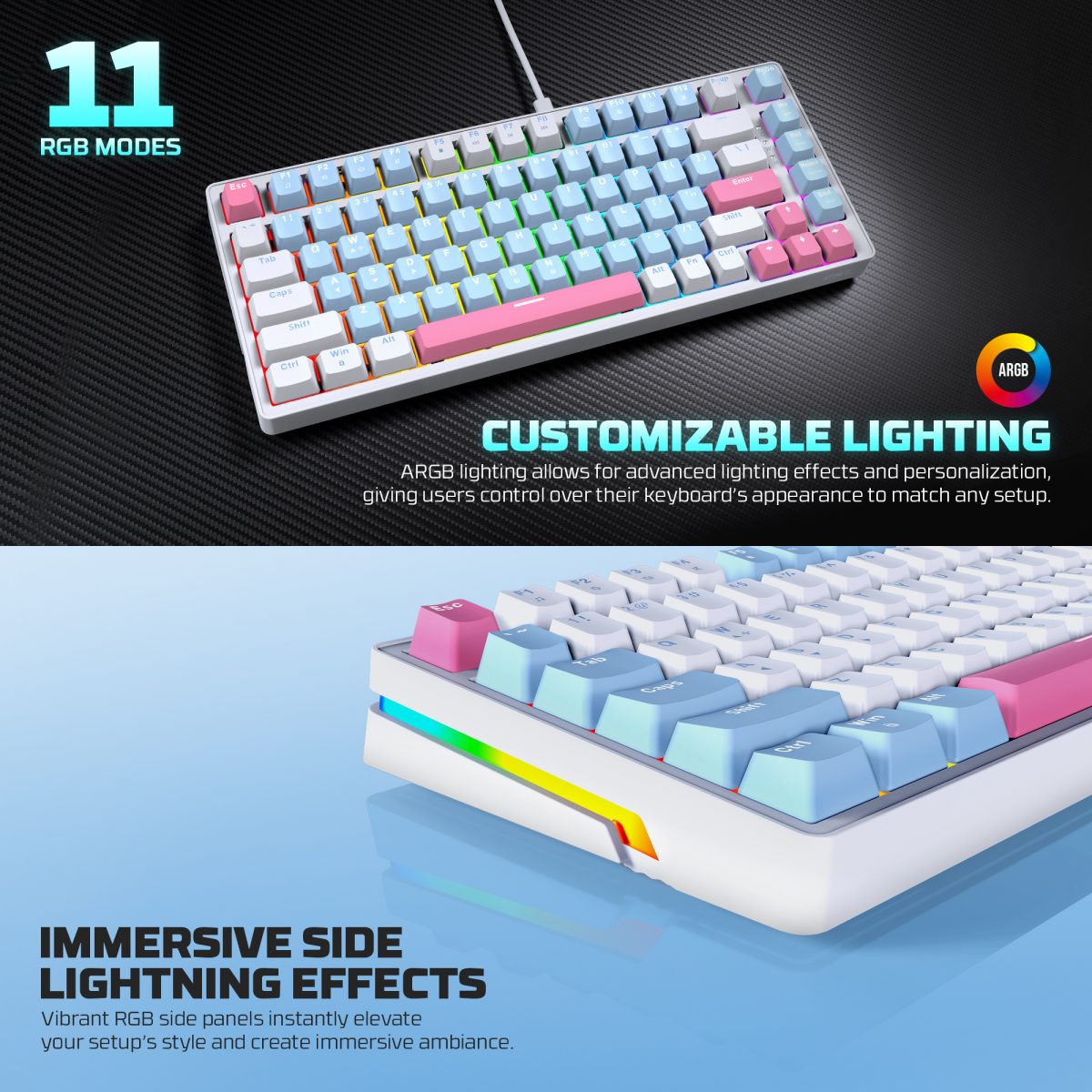 Fantech Atom X83 AME Edition (MK612) Mechanical Keyboard - Image 10
