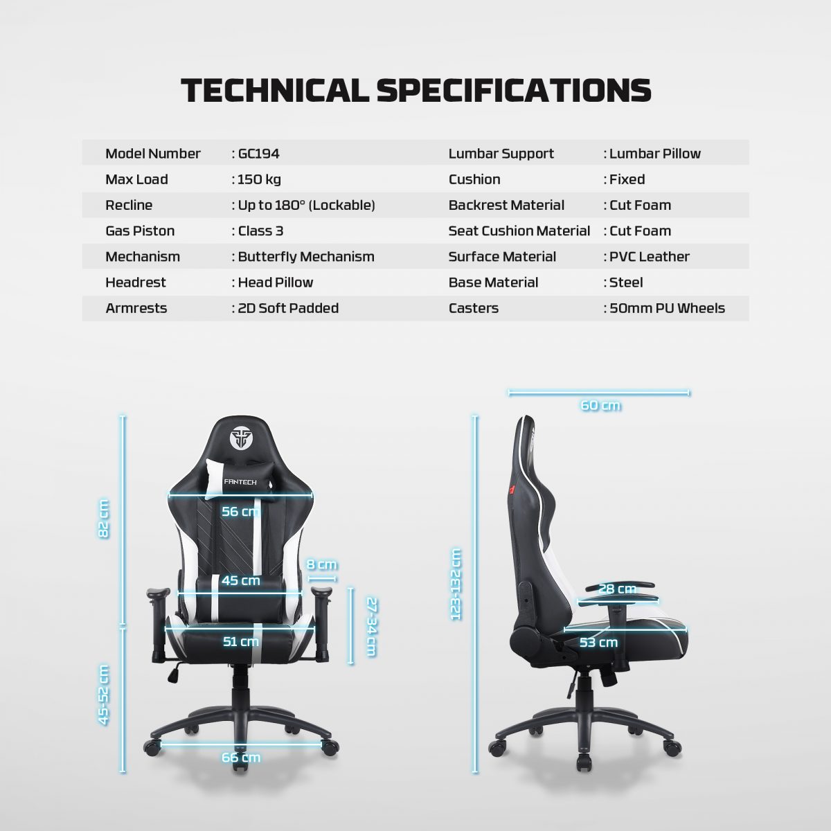 Fantech GC194 Gaming Chair - Image 8