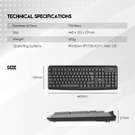 Fantech K211 104-Key Full-Size Wired Keyboard – Lightweight & Multi-OS Compatible - Image 6