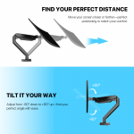 Pro Mount MBS1 Single Monitor Stand Workstation - Image 9