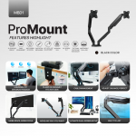 ProMount MBD1 Dual-Arm Monitor Stand Workstation - Image 5