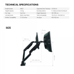 ProMount MBD1 Dual-Arm Monitor Stand Workstation - Image 12
