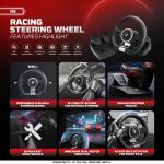 Fantech R2 Racing Steering Wheel Dual Motor Vibration PC Driving Wheel - Image 2