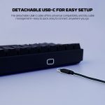 Atom61 Fantech Detachable Type-C Wired Low profile Mechanical Keyboard - Image 7